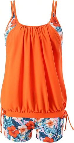 طقم تانكيني نسائي من قطعتين من Milumia ذو طباعة استوائية برباط in Kuwait