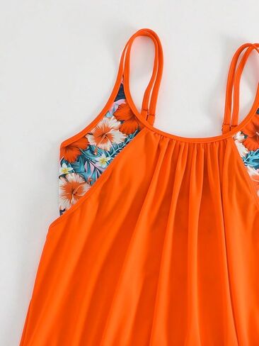 طقم تانكيني نسائي من قطعتين من Milumia ذو طباعة استوائية برباط in Kuwait