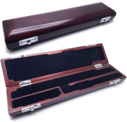 Hardwood Flute Case 16 hole flute Storage Box with Velvet Inside for Metal Flute Protect Carry in Saudi Arabia