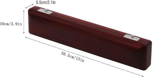 Hardwood Flute Case 16 hole flute Storage Box with Velvet Inside for Metal Flute Protect Carry in Saudi Arabia