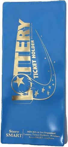 StoreSMART - Lotto Ticket Lottery Holder - 4"x9" Plastic LT - Metallic Blue - 2 Pack in Saudi Arabia