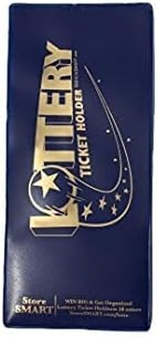 StoreSMART - Lotto Ticket Lottery Holder - 4"x9" Plastic LT - Metallic Blue - 2 Pack in Saudi Arabia