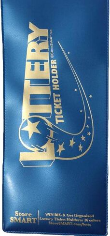 StoreSMART - Lotto Ticket Lottery Holder - 4"x9" Plastic LT - Metallic Blue - 2 Pack in Saudi Arabia