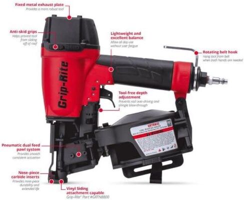 جهاز تثبيت المسامير الهوائي GRTRN45 من Grip Rite Prime Guard (عبوة واحدة) in Kuwait