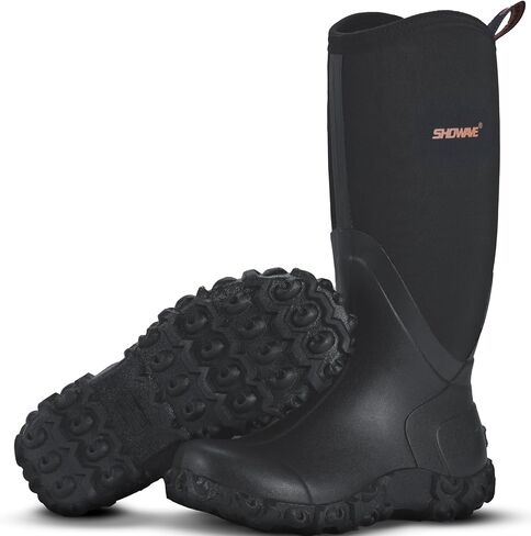 Showave Rain Boots for Women Waterproof Insulated Rubber Neoprene Boots Durable Mud Boots for Farming Raining Gardening Chore Work in Saudi Arabia