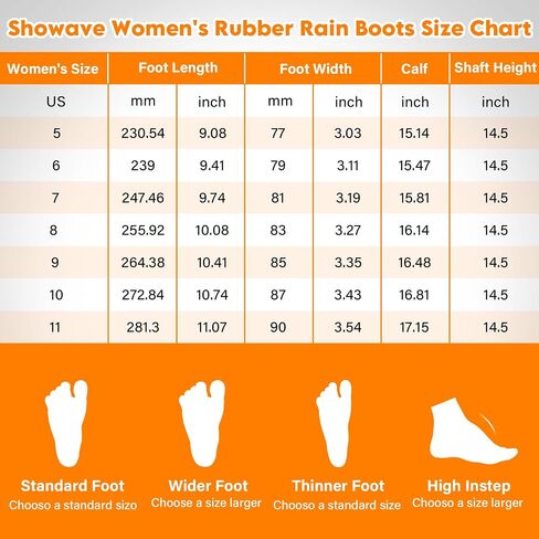 Showave Rain Boots for Women Waterproof Insulated Rubber Neoprene Boots Durable Mud Boots for Farming Raining Gardening Chore Work in Saudi Arabia