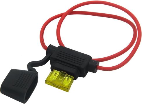 حامل فيوز مضمن، سلك نحاسي بقياس 16 AWG، فيوز شفرة تلقائي للسيارة مقاوم للماء مع فيوز 10 أمبير in Saudi Arabia