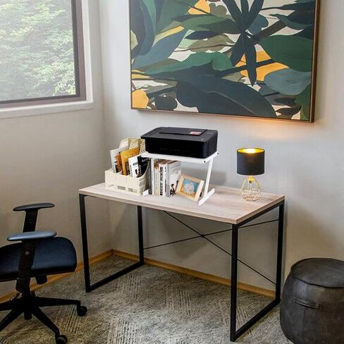 Versatile Printer Stand with Storage Portable Home Office Space-Saving Desktop Organizer Durable and Practical Black in Saudi Arabia