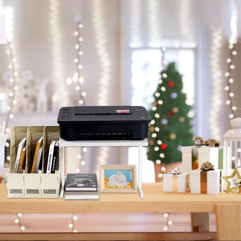 Versatile Printer Stand with Storage Portable Home Office Space-Saving Desktop Organizer Durable and Practical Black in Saudi Arabia