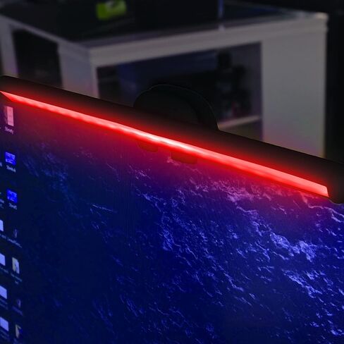 شريط إضاءة LED متعدد الألوان من مونستر، يعمل مع أجهزة الكمبيوتر المحمول/المكتبي، زر بسيط للطاقة، أوضاع اللون/السطوع، يقلل الوهج من الشاشة، تركيب سريع بنفسك مع مشبك تثبيت سهل in Kuwait