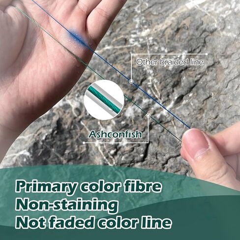 Ashconfish Braided Fishing Line Color Never Fade 8 Strands Super Strong PE Fishing Line Abrasion Resistant Fishing Wire Zero Stretch 6lb to 300lb in Saudi Arabia