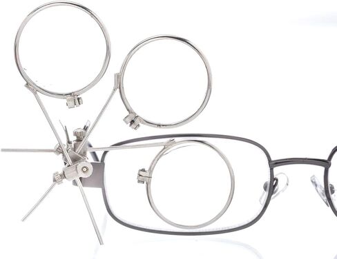 SE Triple Lens Loupe - 3.3X, 6.6X, 9.9X Magnification, 1-1/8" Lens, Clip-On for Hands-Free Use in Jewelry, Watchmaking, and Hobbies - MI129-333 in Saudi Arabia