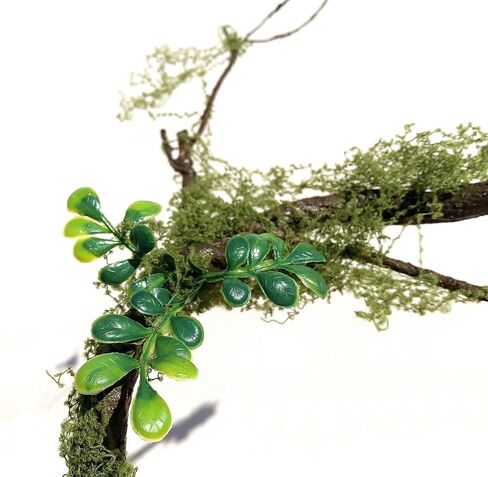 43 inches Moss Twig Vines Artificial Trees Branches Jungle Climber Fake Greenery Twigs Trunk with Greenery for Home Decor Garden Landscape Hanging Reptile Habitat Decor (Green - Pack of 1) in Saudi Arabia