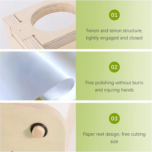 Wooden Tabletop Paper Roll Dispenser with Paper Roll and Pencil Holder Cups Craft Paper Roll Dispenser Desktop Paper Roll Holder Paper Roll Easel Art Paper Roll Stand for Kids in Saudi Arabia