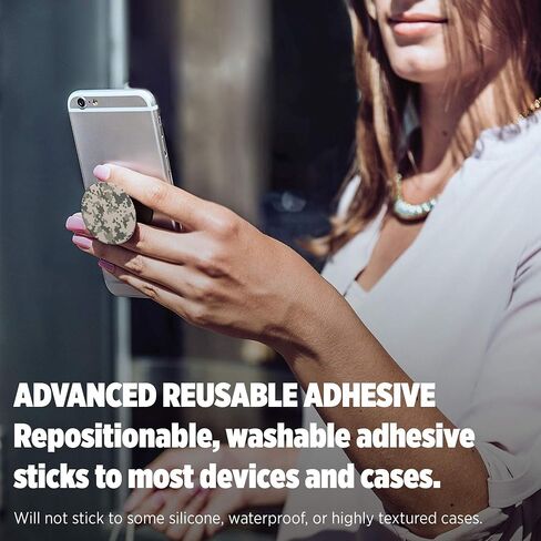 PopSockets: قبضة وحامل قابلان للطي للهواتف والأجهزة اللوحية - أسود in Saudi Arabia
