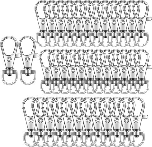 50PCS Key Chain Clip Hooks, Swivel Clasps Lanyard Snap Hook, Keychain Hooks for Lanyard Key Rings Crafting bronze in Saudi Arabia