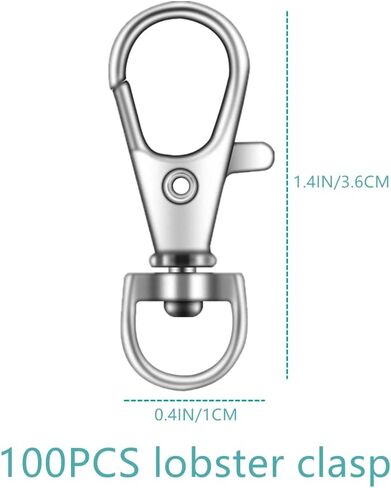 50PCS Key Chain Clip Hooks, Swivel Clasps Lanyard Snap Hook, Keychain Hooks for Lanyard Key Rings Crafting bronze in Saudi Arabia