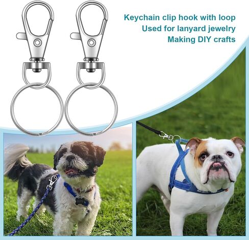 50PCS Key Chain Clip Hooks, Swivel Clasps Lanyard Snap Hook, Keychain Hooks for Lanyard Key Rings Crafting bronze in Saudi Arabia