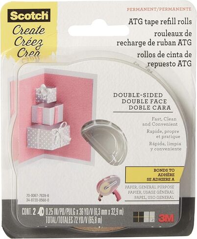 3M 085R Scotch Advanced Tape Glider للأغراض العامة عبوات 2/Pkg-.25X36yd Each44؛ للاستخدام في 085 in Saudi Arabia
