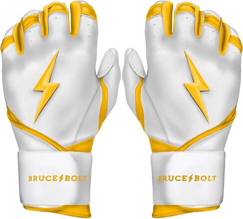BRUCE BOLT Chrome Series Long Cuff Batting Gloves - Multiple Colors - Adult & Youth Sizes in Saudi Arabia