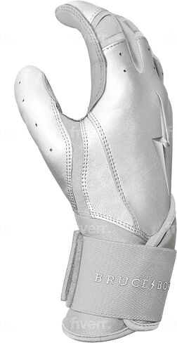 BRUCE BOLT Chrome Series Long Cuff Batting Gloves - Multiple Colors - Adult & Youth Sizes in Saudi Arabia