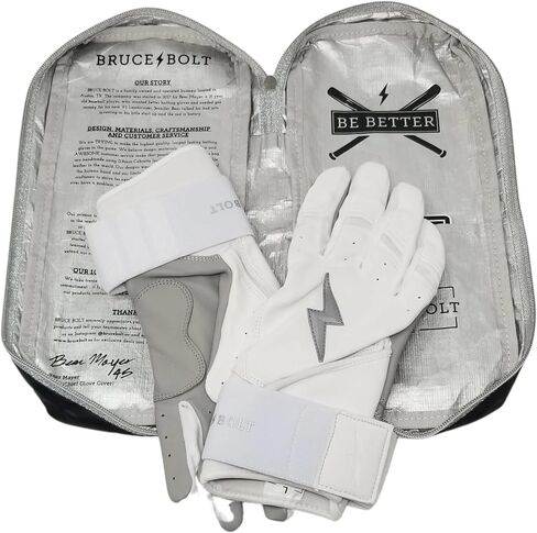 BRUCE BOLT Chrome Series Long Cuff Batting Gloves - Multiple Colors - Adult & Youth Sizes in Saudi Arabia