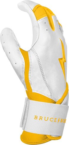 BRUCE BOLT Chrome Series Long Cuff Batting Gloves - Multiple Colors - Adult & Youth Sizes in Saudi Arabia
