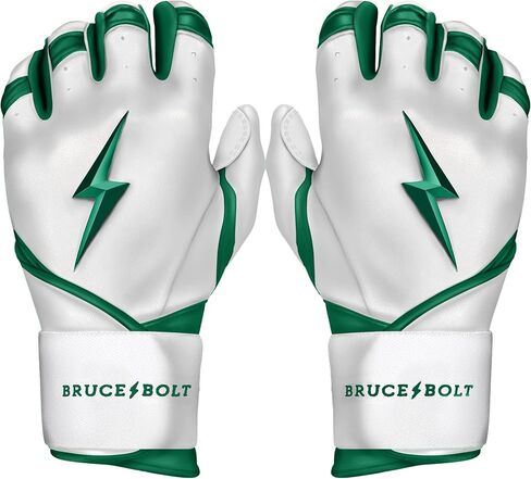 BRUCE BOLT Chrome Series Long Cuff Batting Gloves - Multiple Colors - Adult & Youth Sizes in Saudi Arabia