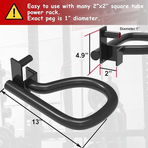 مجموعة Balelinko متعددة المقابض مكونة من 2، حاملات أرفف الأثقال، مقابض غمس، ملحقات شريط الغمس لقفص طاقة أنبوبي 2 × 2 بوصة، مكافأة زوج من حلقات أطواق بمشبك زنبركي 2 بوصة in Kuwait