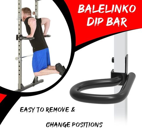 مجموعة Balelinko متعددة المقابض مكونة من 2، حاملات أرفف الأثقال، مقابض غمس، ملحقات شريط الغمس لقفص طاقة أنبوبي 2 × 2 بوصة، مكافأة زوج من حلقات أطواق بمشبك زنبركي 2 بوصة in Kuwait