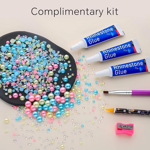 60 جرام من أحجار الراين من اللؤلؤ الوردي الخوخي للحرف اليدوية مقاس مختلط 3 مم - 10 مم AB لون نصف دائري من اللؤلؤ خرز اللؤلؤ المسطح وأحجار الراين الراتنجية لفن الوجه مع الجل in Kuwait