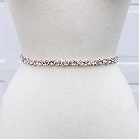 Yanstar Handmade Crystal Rhinestone Wedding Bridal Belts With Ribbons For Bridal Dress in Saudi Arabia