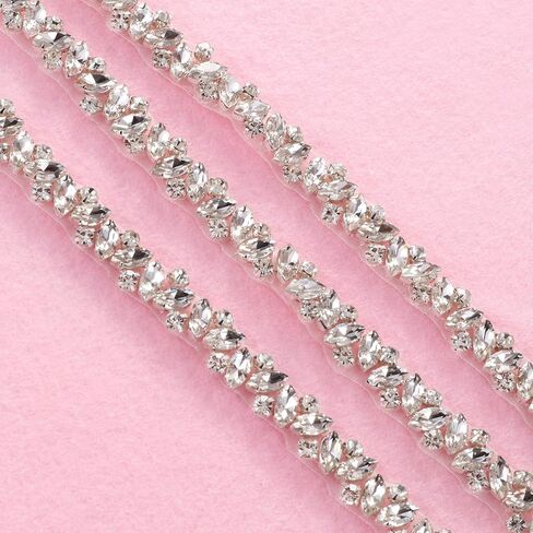 Yanstar Handmade Crystal Rhinestone Wedding Bridal Belts With Ribbons For Bridal Dress in Saudi Arabia