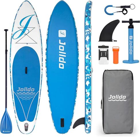 لوح مجداف قابل للنفخ من SUP، لوح مجداف واقف مقاس 10'6"×31"×6" خفيف للغاية (17 رطل) للبالغين من الشباب، SUP مع حقيبة، مجداف قابل للتعديل، مضخة، مقود، زعانف، طقم إصلاح in Saudi Arabia