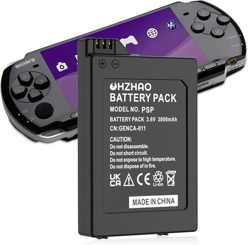3800mAh Rechargeable PSP 3000 Battery, 2024 New Upgrade High Capacity 3.6V Battery Suitable for PSP 3000 / PSP Slim 2000 PSP-S110 Console, PSP-2001, PSP-3000, PSP-3001 PSP Slim Console etc in Saudi Arabia