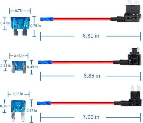صنبور الصمامات - صنبور منصهر للدائرة الإضافية للسيارة 12 فولت، حامل فيوز شفرة السيارة المطور 12 فولت (جديد 2024)، 15 أمبير صغير ATO ATC ATM APM سيارات شاحنات قوارب تخييم RV فيوز شفرة (9 عبوات) in Kuwait