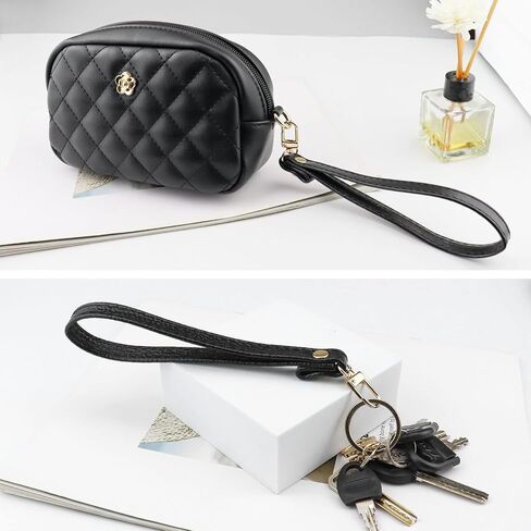 BEAULEGAN Purse Wrist Straps - Genuine Leather - Replacement for Clutch Pouch, Set of 2 PCS Black (Gold Buckle) in Kuwait