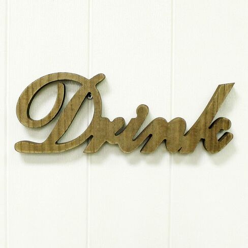 CVHOMEDECO. Rustic Vintage Distressed Wooden Words Sign Free Standing Drink Desk/Table/Shelf/Door/Home Wall Decoration Art, 11-3/4 x 4-1/4 x 1 Inch in Saudi Arabia