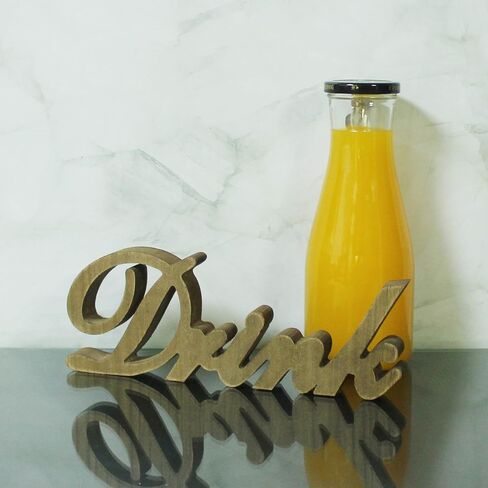 CVHOMEDECO. Rustic Vintage Distressed Wooden Words Sign Free Standing Drink Desk/Table/Shelf/Door/Home Wall Decoration Art, 11-3/4 x 4-1/4 x 1 Inch in Saudi Arabia