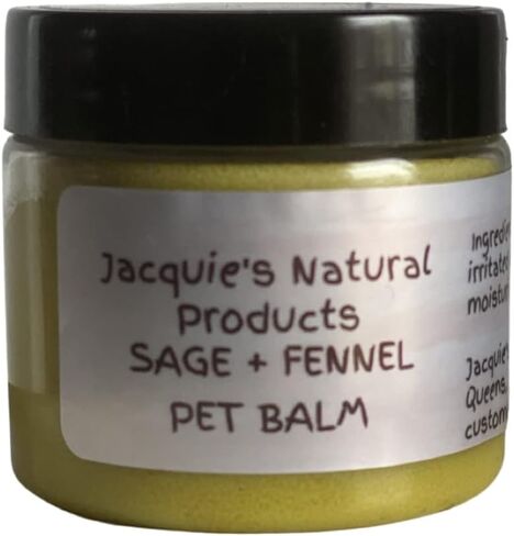 Jacquie's Natural Products Sage and Fennel Pet Protective Balm 2 oz|Soothes, Relieves, Dry and Itchy Skin, Dog Paw Protector, Paw Hot Spot Protector in Saudi Arabia