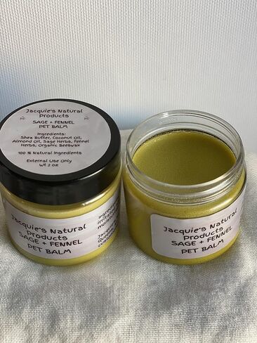 Jacquie's Natural Products Sage and Fennel Pet Protective Balm 2 oz|Soothes, Relieves, Dry and Itchy Skin, Dog Paw Protector, Paw Hot Spot Protector in Saudi Arabia