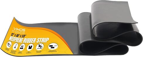 12 × 48 بوصة - 1/8 بوصة (.125) ورقة مطاطية من النيوبرين للحشوات والوسادات والحرف اليدوية والأشغال اليدوية وتجريد الطقس والأرضيات والمصدات in Kuwait