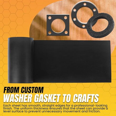 12 × 48 بوصة - 1/8 بوصة (.125) ورقة مطاطية من النيوبرين للحشوات والوسادات والحرف اليدوية والأشغال اليدوية وتجريد الطقس والأرضيات والمصدات in Kuwait