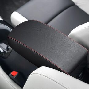 AOMSAZTO Black Armrest for Corolla 2014-2019 Toyota Console Covers for Corolla Red Stiches in Saudi Arabia