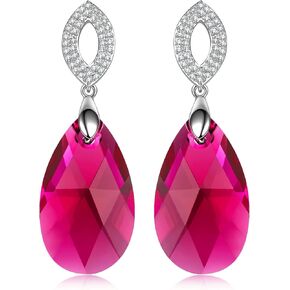 Created with Swarovski® Crystals, GONA JEWELRY 925 Sterling Silver Earrings, White Gold Plated, Earrings for Women, Gift for Women, Birthday, Anniversary, Christmas, Valentine's Day in Saudi Arabia