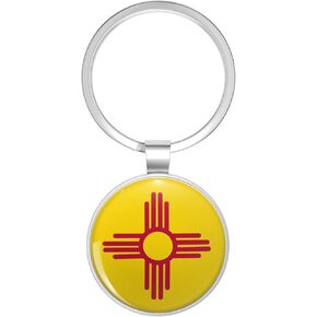 New Mexico State with state flag Metal Double Sided Key Chain Keychain in Saudi Arabia