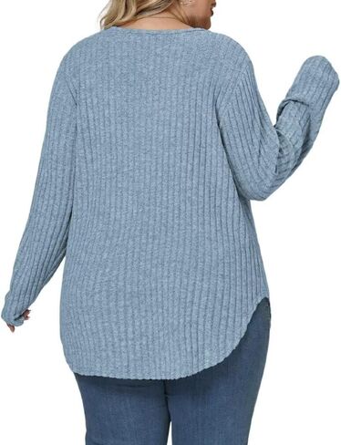 Plus Size Cardigan Sweaters for Women Soft Ribbed Knit Pockets Tops Nice Button Warmth Outerwears in Saudi Arabia