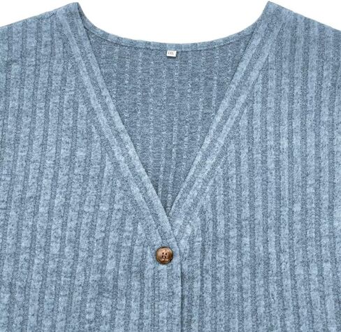 Plus Size Cardigan Sweaters for Women Soft Ribbed Knit Pockets Tops Nice Button Warmth Outerwears in Saudi Arabia