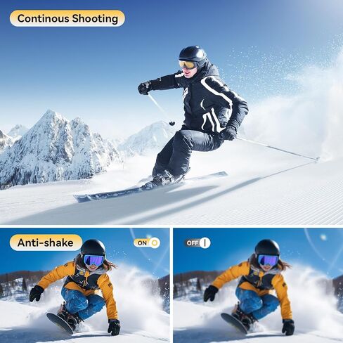 Underwater Camera 4K 48MP Waterproof Digital Camera with 32GB Card, Dual-Screen Selfie (Front & Rear), 10FT/3M Dive for Snorkeling, Surfing, Rafting, Swimming, Travel in Kuwait