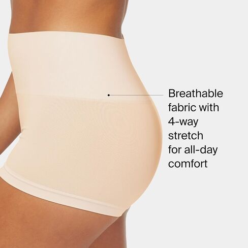 SPANXshape Everyday Shaping Boyshort - Comfortable Core Control Shapewear Underwear - Invisible Under Clothes - No-Show-Soft Nude-Timeless Navy-L in Saudi Arabia